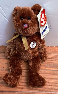 TY Beanie Baby Fifa World Cup 2002 Bear Vintage Plush Stuffed Animal NWT