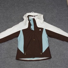 Nike ACG Jacket Kids S Brown Blue White Ski Snowboard 3 in 1 Layered Outerwear