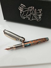 Grifos "Klimt's Tree of Life" Fountain Pen +Jacques Herbin Noir Abyssal Ink 50ml