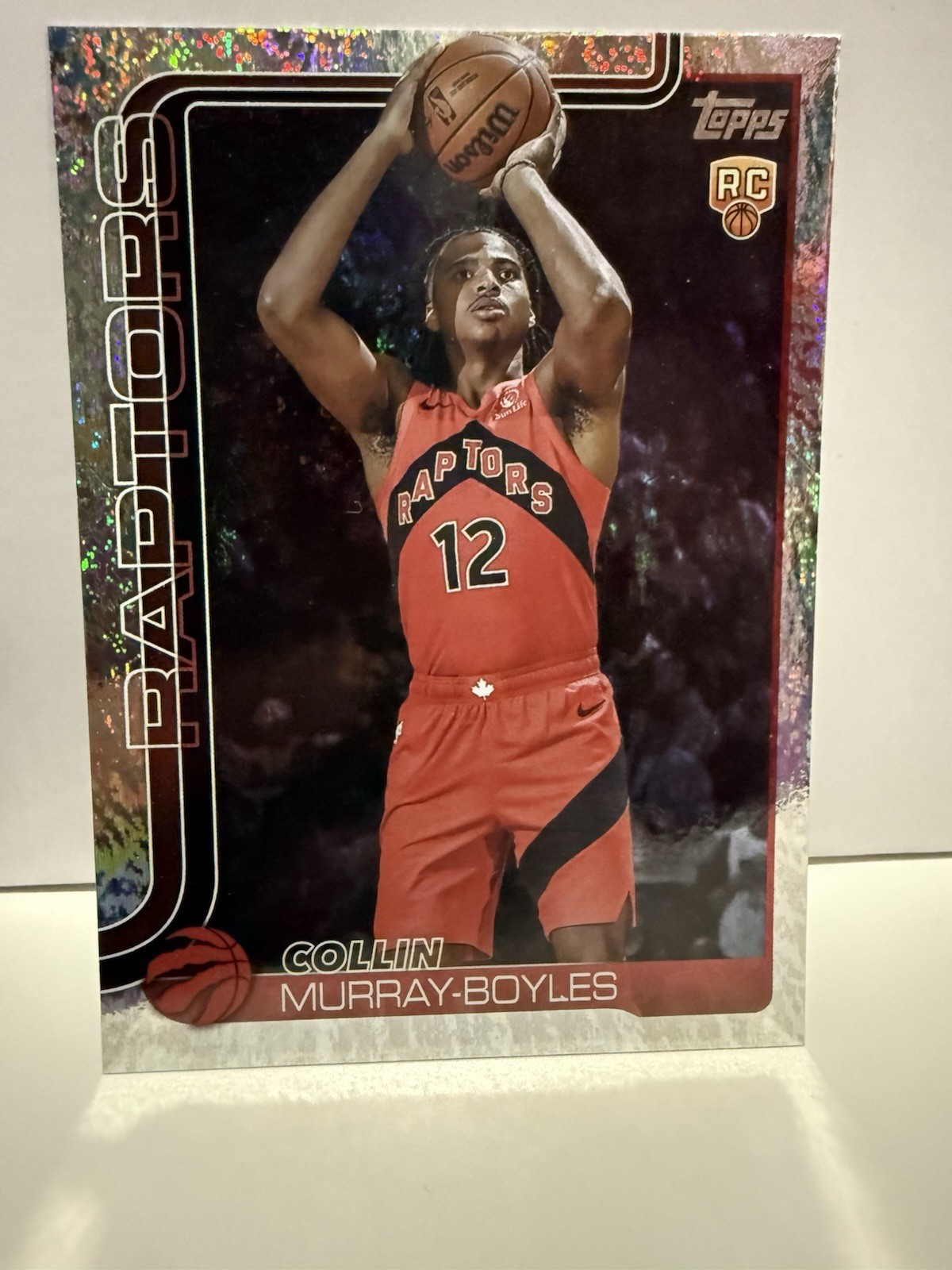 2025-26 Topps Basketball Collin Murray-Boyles Raptors Silver Sandglitter #209