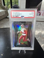 JAYDEN DANIELS 2024 SELECT SUITE LEVEL #380 SILVER PRIZM RC PSA 10 COMMANDERS