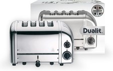 NEW Dualit 4 Slice Retro Toaster Stainless Model D4VMHA Handbuilt - US NO DUTIES