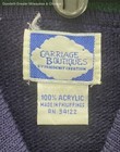 Vintage Carriage Boutiques Friedknit Creation Baby Size Navy Blue Green Cardigan — photo 3