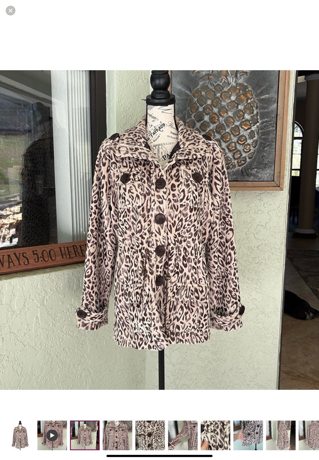 *BAXIS & BAXIS jacket button down front long slee… - image 2