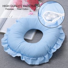 Polyester Face Relax SPA Massage Pillow Hollowed For Nap Blue