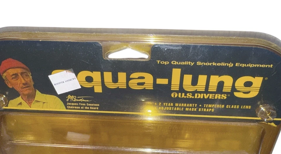 复古一对 1997 年美国 潜水员水上面具 Jacques-Yves Cousteau 钢化玻璃 — 第 4/4 张图片