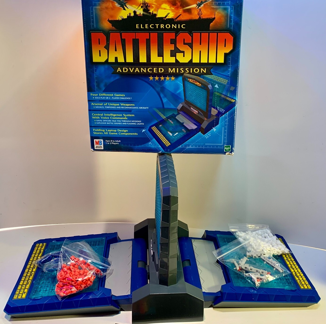 ELECTRONIC BATTLESHIP Advanced Mission Navy Game Complete Wo