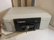 Sentry 1100 Portable Fire Safe Security Box Chest Lockbox With Handle & Key