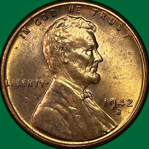 1942-S Lincoln Wheat Cent Brilliant Uncirculated BU Coin #37651