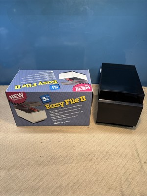 Evco 5 1/4 Inch Easy File II Floppy Disk Holder Six Adjustable Dividers NOS