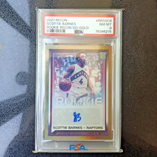 2021 PANINI RECON SCOTTIE BARNES ROOKIE GOLD AUTO /10