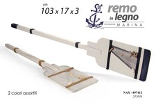 REMO DECORATIVO IN LEGNO BIANCO BARCA MARE PESCI MARINA PARETE MURO ASS 103*17cm