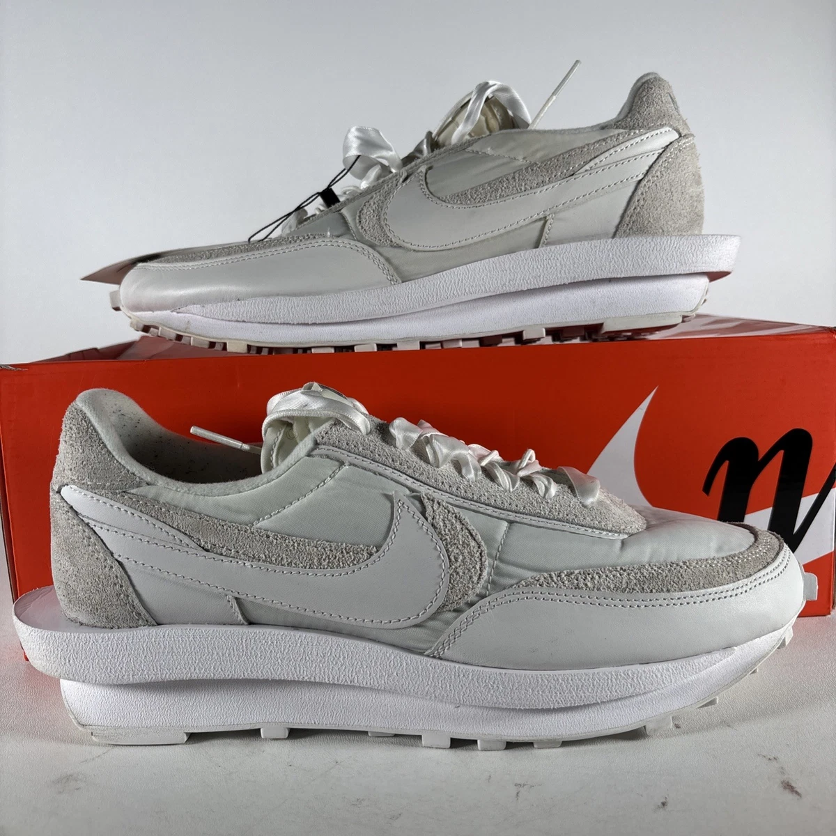 シューズ NIKE LDWAFFLE/SACAI triple White Nike sacai x LDWaffle White Nylon - огромный выбор по лучшим ценам