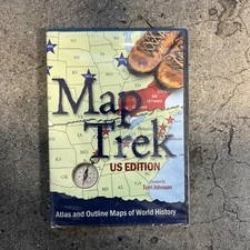 Map Trek, U.S. Edition on CD-ROM Lesson Plans Grades 1-12 NEW, Loose Disc