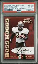 2000 Playoff Absolute Boss Hoggs Auto Ricky Williams #BH-14 Auto PSA 8