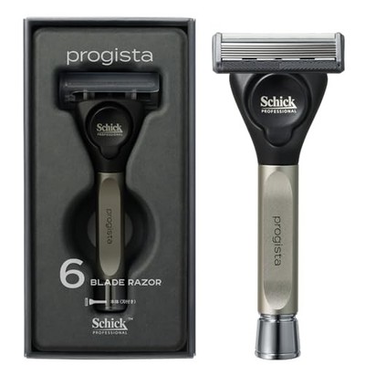 Schick Progista 6-Blade Razor Handle with Holder Men's Shaver Japan