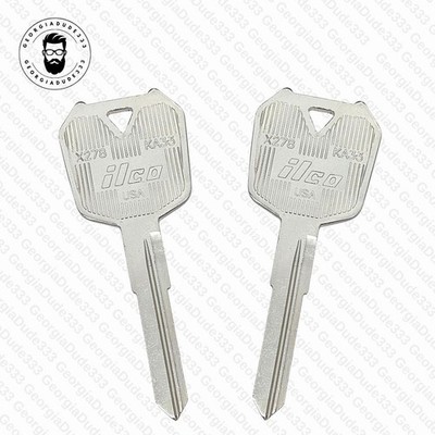 2) Replacement Motorcycle Key Blank For Fits 2013-2017 Kawasaki