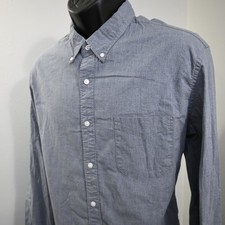 J.CREW Secret Wash Dress Shirt Gray Slim Stretch Long Sleeve Button Up Mens XL