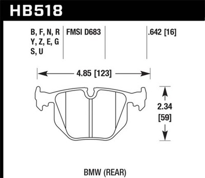 Hawk Performance Street Brake Pads for Various BMW Models 96-14 See Fitment