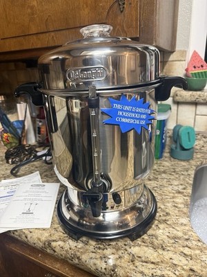Delonghi DCU50T Stainless Steel Coffee Maker Urn 20-60 Cup Hot Dispenser. NOS