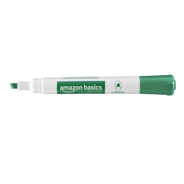 Amazon Basics Whiteboard Marker Set Chisel Tip 4 Colors 36 Pack Low-Odor-image