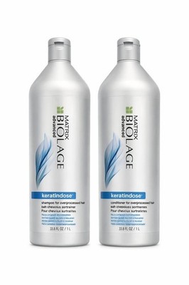Matrix Biolage Keratindose Shampoo & Conditioner 33.8 oz 1L Duo Set for Damaged