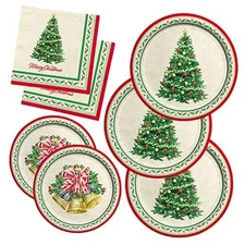  Christmas Party Supplies Kit, Serve 50, Christmas Tree Christmas tree