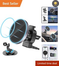 Versatile Wireless Car Charger  Magnetic Holder - 15W Fast Charging Power