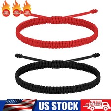 1/2PCS Chinese Lucky Braided Red String Bracelet Handmade Adjustable Hand Rope