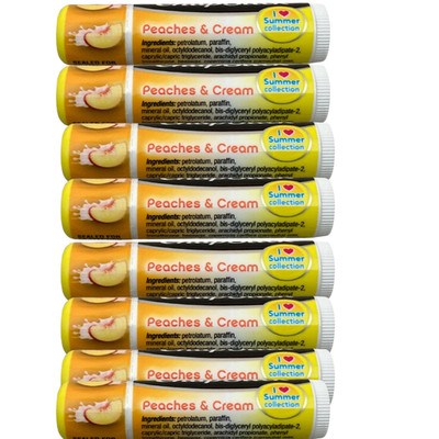 8 Pack ChapStick peaches cream Lip Balm 0.15 oz Each Cruelty & Paraben-Free