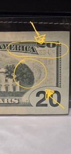  2017A Error $20 Twenty Dollar Bill Fancy Serial Number/Seal Ink Bleed 
