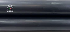 ANTHRACITE BLACK COATED Thick Strong Italian Calfskin Leather 9sqf 1.4mm #C6304