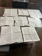 Vintage Linens-Squares Used As Doilies Or Handkerchiefs 9  -15  Squares DELICATE 8
