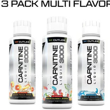 Cutler Nutrition Carnitine Liquid 3000, 3 Pack Multi Flavor, 31 Servings Each
