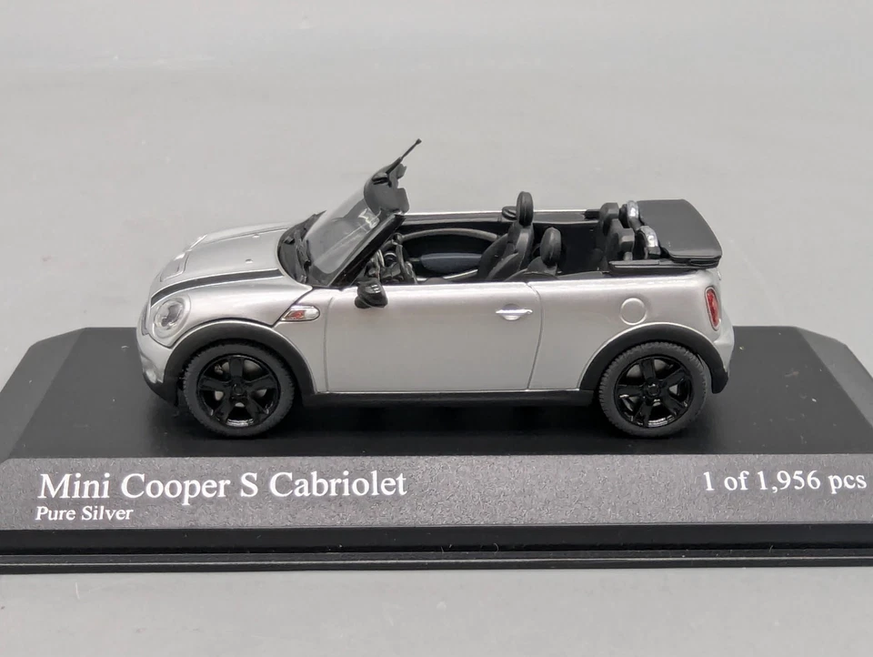 Modellautos 1:43 Minichamps Mini Cooper S Cabriolet Pure Silver 2009 mit OVP - Bild 3 von 4