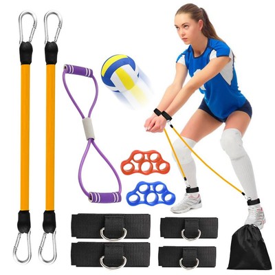 Volleyball Training Equipment,Volleyball Pass Aid Resistance Band,Elastic Rop...