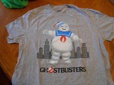 Ghostbusters STAY PUFT Woman's T- Shirt Size Gray Large VGC