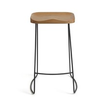 Habitat Arte Metal Bar Stool - Oak