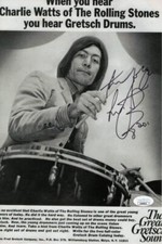 Charlie Watts Signed Autograph 8x12 Photo - The Rolling Stones Drummer JSA COA