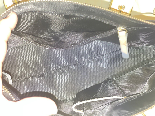 RAZORBACK PURSE/HANDBAG BLACK with beige accents/BEIGE RAZORBACKS BRAND NEW - Picture 11 of 21
