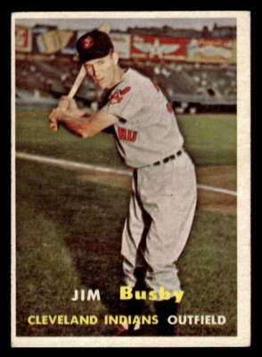 1957 Topps Jim Busby Cleveland Indians High Number #309 EX XX5815