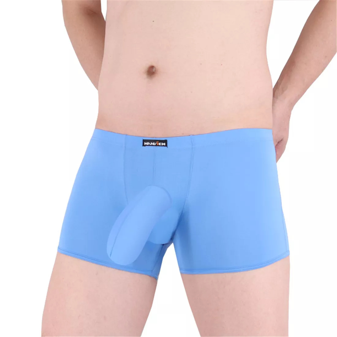 US Mens Silky Boxer Shorts Penis Sheath Elephant Pouch Briefs Trunks  Underwear 