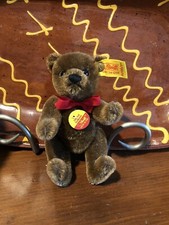 Vintage NOS Steiff Orig Teddy Bear 0206/14 Choc Brown 14cm 5.5 Inches Jointed