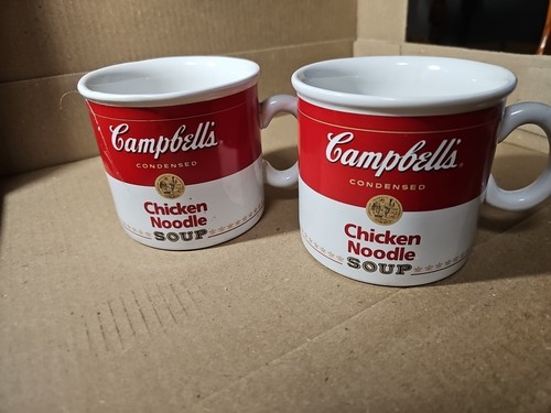 Set Of 2 Oversized Campbells Chicken Noodle Soup Teleflora Ceramic Bowl Mug 20oz - Picture 3 of 5