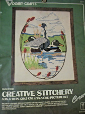 Vogart "Duck Pond" Crewel Creative Stitchery Kit Size 8" x 10" Date 1982