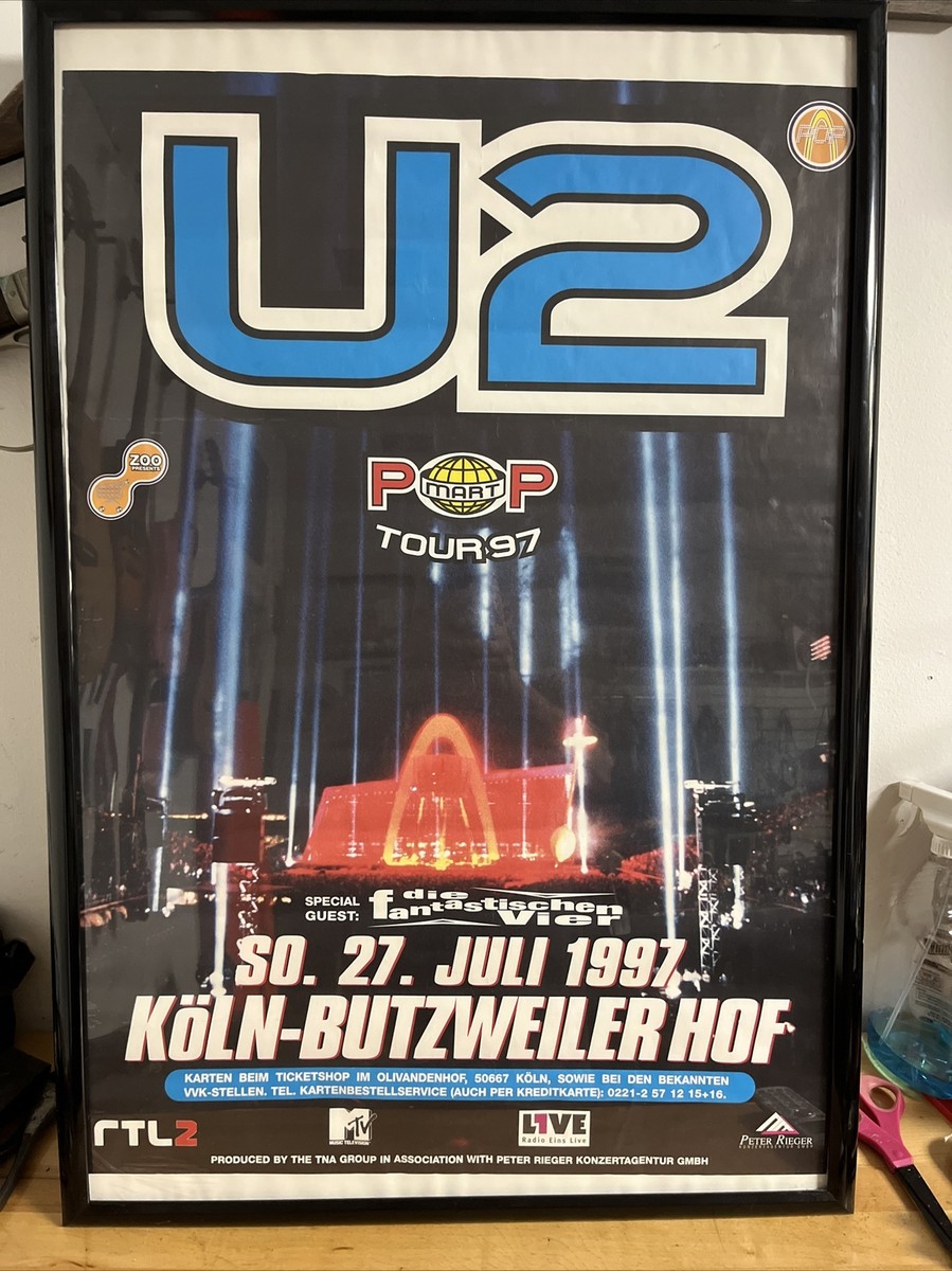 U2 Popmart Tour Butzweiler Hof Cologne GERMANY 1997 CONCERT POSTER