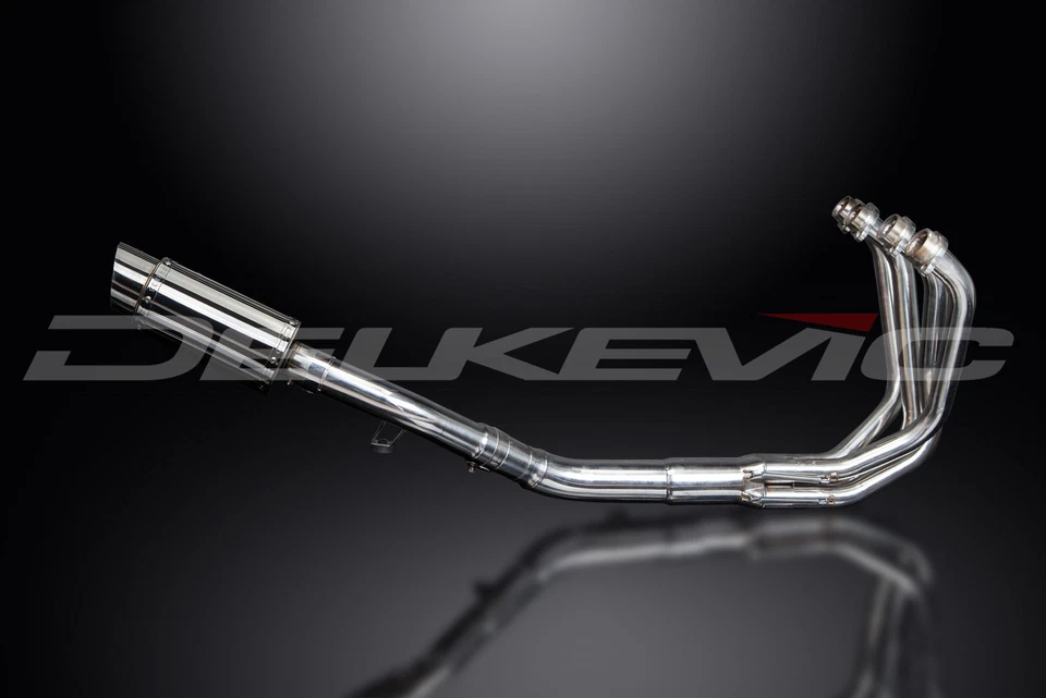 Silenciador redondo de acero inoxidable Suzuki GSX650 Katana 650 07-16 escape completo 4-1 8" Foto 3 de 4