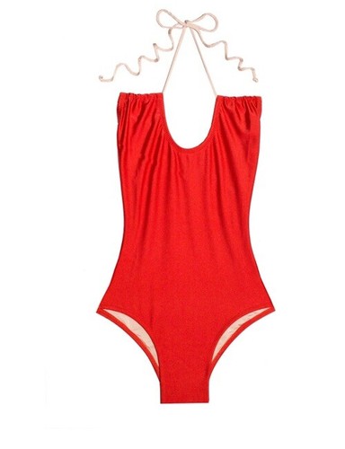 Cali Dreaming Juliet One-Piece Coral Red Swimsuit - Picture 2 of 8