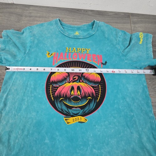 Disney Feliz Halloween 2023 Mickey Mouse Calabaza Camiseta Verde Azulado Jack O Linterna S - Imagen 5 de 11