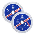 Diamond Tile Cutting Disc Saw Blade Cutting Wheel 2pcs 3'' for Porcelain Ceramic